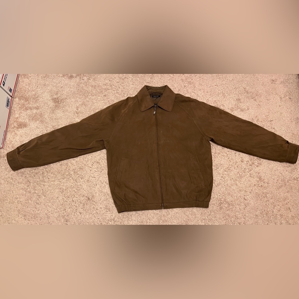 Vintage Claiborne Outerwear Suede finish Men's Zip up Jacket (L)